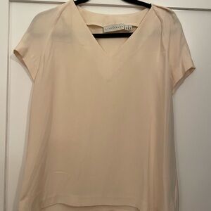 Elegant Beige V-Neck Blouse